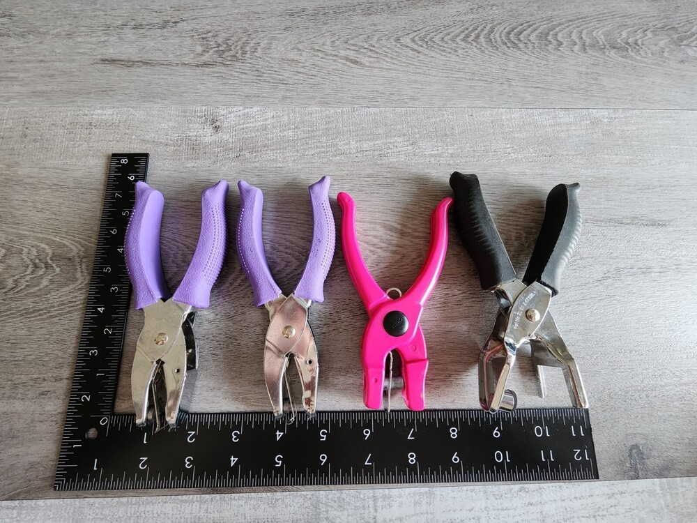 Lot of 4 Scrap Booking / Paper Craft / Card Making Hole Punches Brads #42